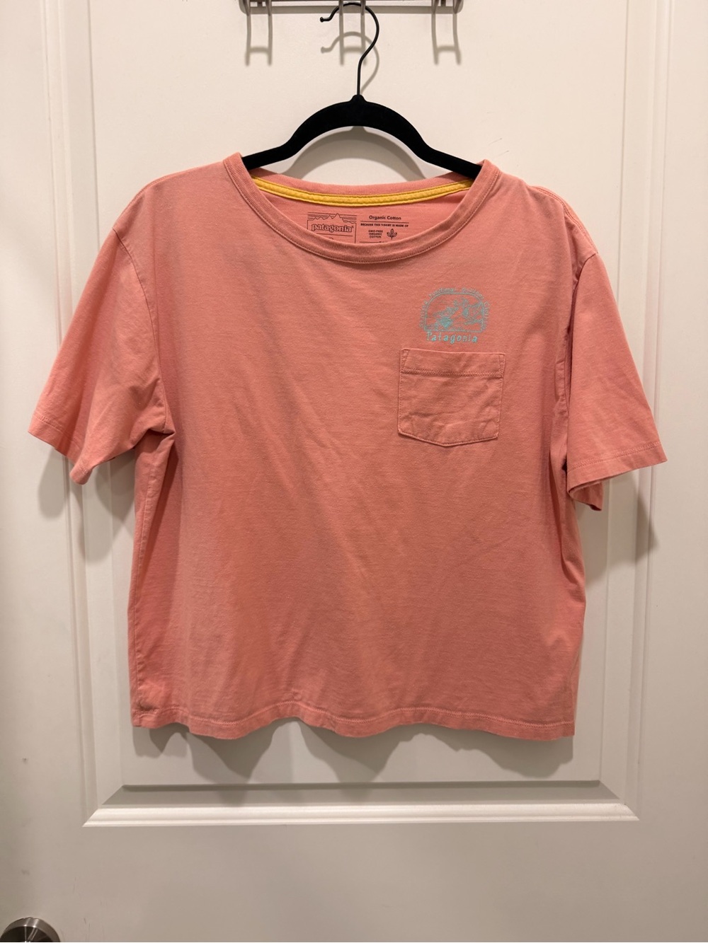Patagonia Pocket T-Shirt
Size S Pink Organic Cotton
Graphic Tee